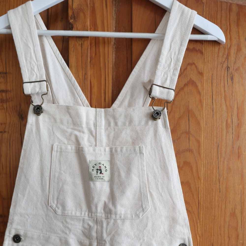 Hey Gang white overalls women’s